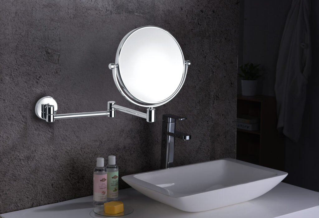 thumbnail image 2 of Segawe 24" Round Wall-Mounted Bathroom Mirror – Black Aluminum Alloy Frame, Modern 2 of 5